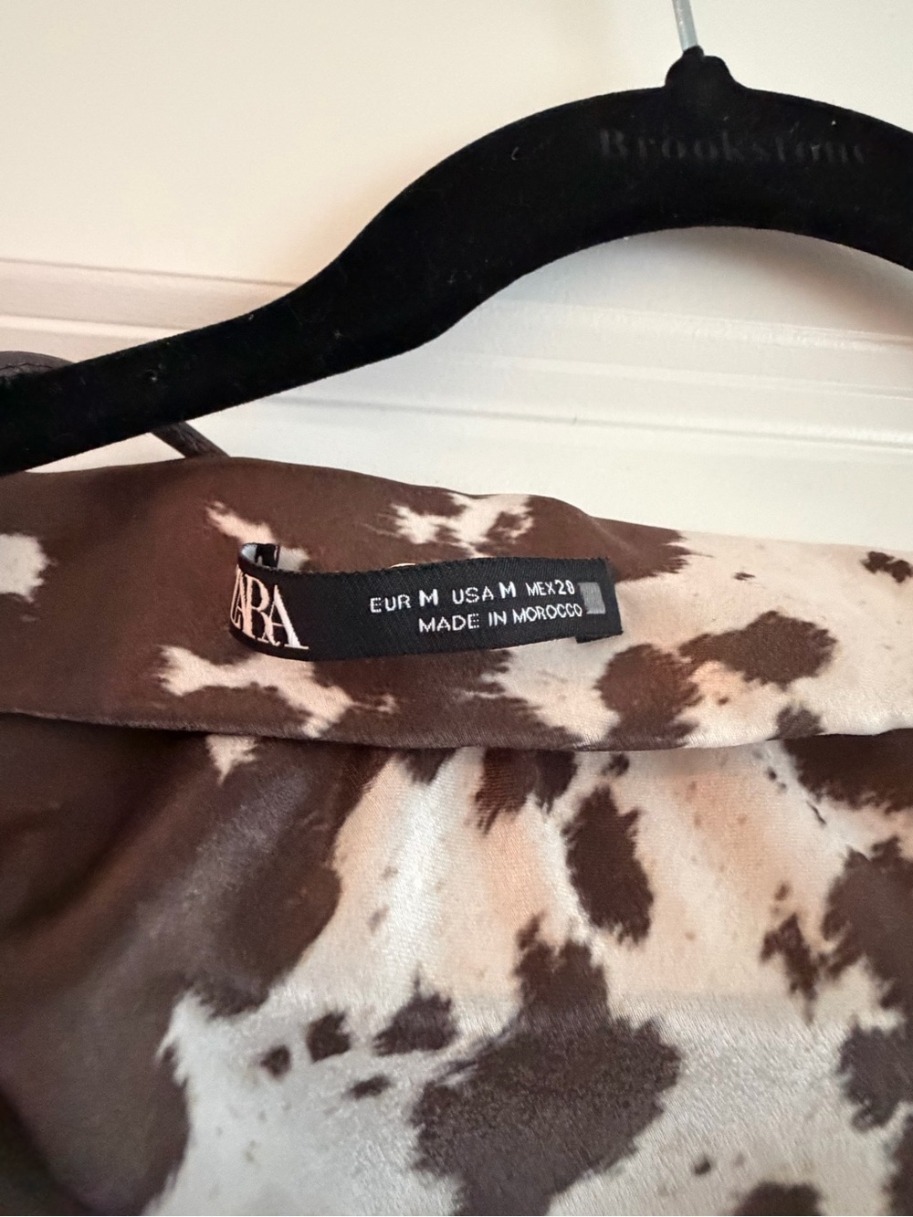 Zara Brown and Cream Cowprint Midi Skirt - Picture 5 of 6